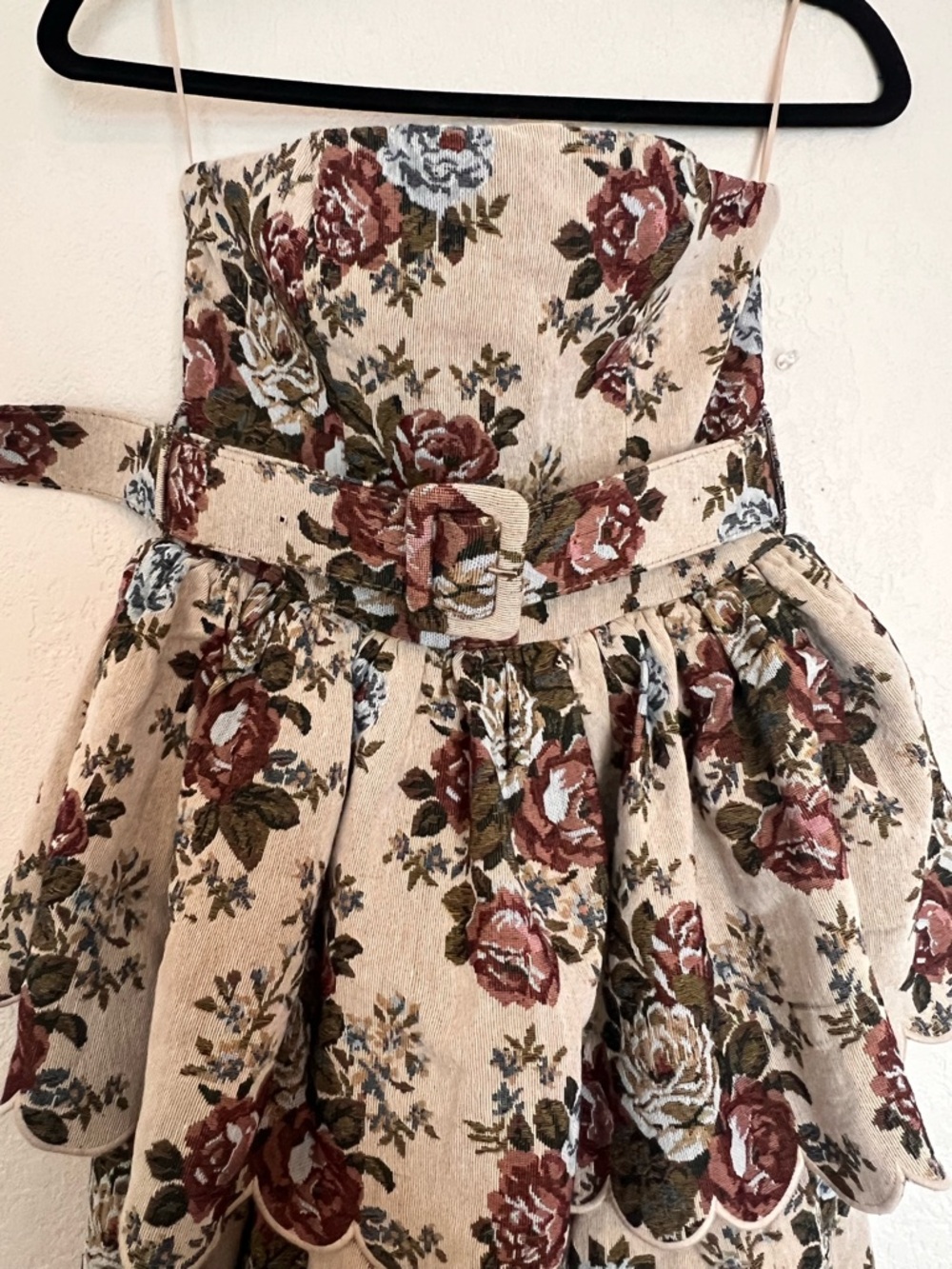 Mable Floral Tapestry Strapless Dress - Picture 3 of 7